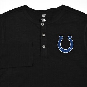 NFL Darius Rucker Indianapolis‎ Colts Henley Shirt Mens Small Black Long Sleeve